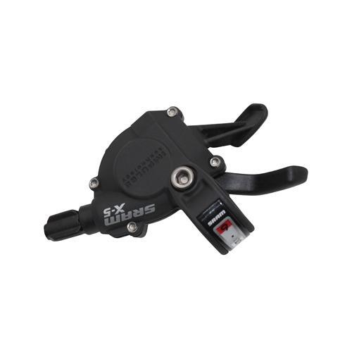Manette vtt trigger droite x5 9v. noir idéale pour vos sorties nature et rando