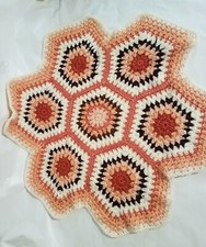 New Handmade Crocheted Soft Round Baby Play Cradle Receiving Blanket