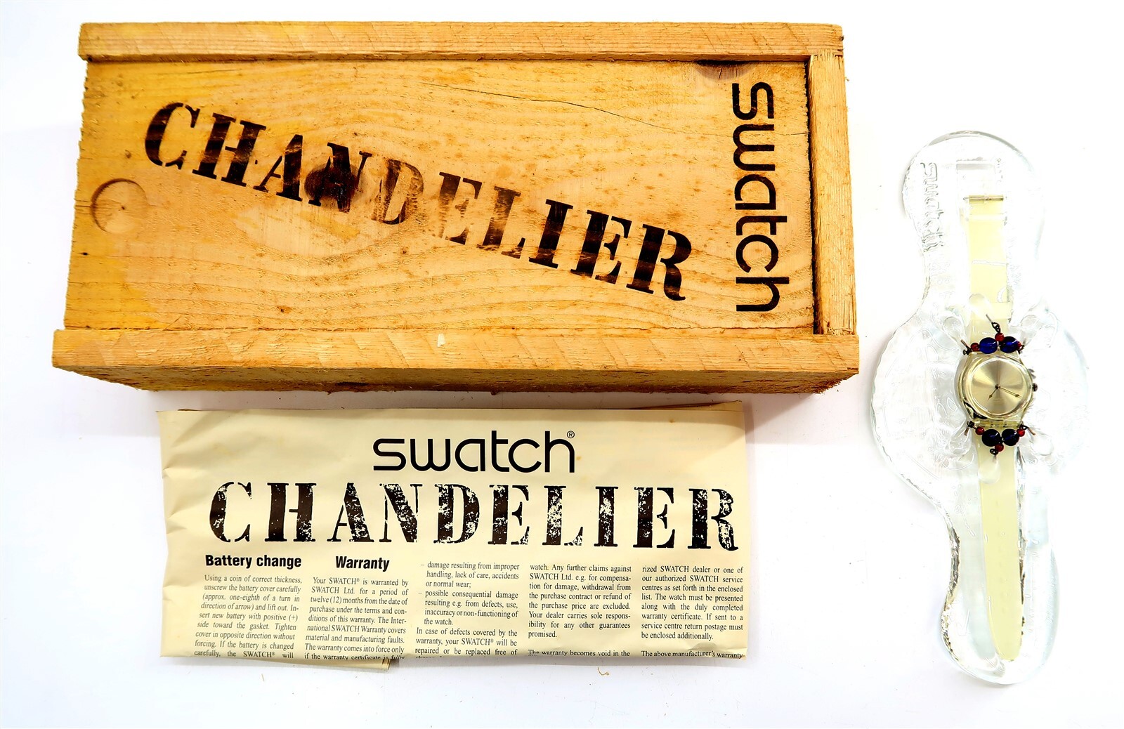 NEW Swatch Watch CHANDELIER GZ125 Special Collector Edition Christmas 1992 Gents