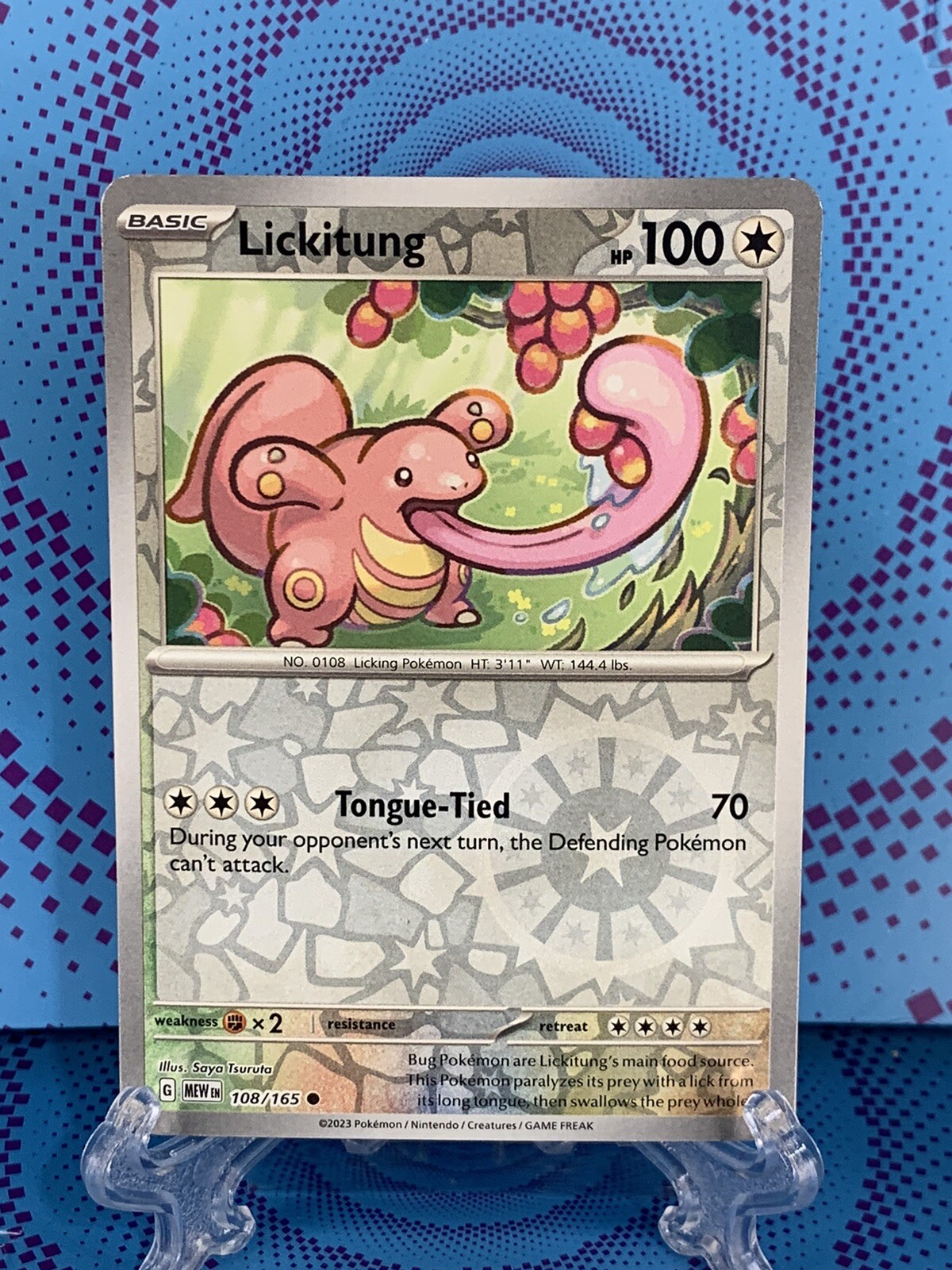 Lickitung Reverse Holo - 108/165 - Scarlet & Violet 151 Pokemon TCG - NM 🔥🔥👅