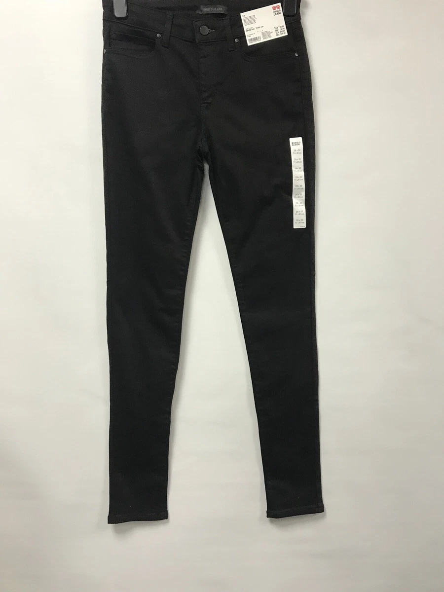 Uniqlo Women's Ultra Stretch Skinny Fit Black Jeans Size 28W 32L Bnwt