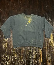 Vintage Mens XL 90s Nike Swoosh Logo Black Crew Neck Sweatshirt Faded Thrashed