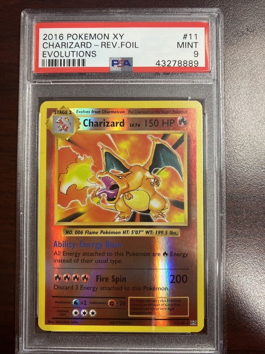 PSA9 サンダー リバースホロ 2016 ポケモンカード XY 2016 CHARIZARD REVERSE HOLO POKEMON XY EVOLUTIONS 11/108 - PSA 9