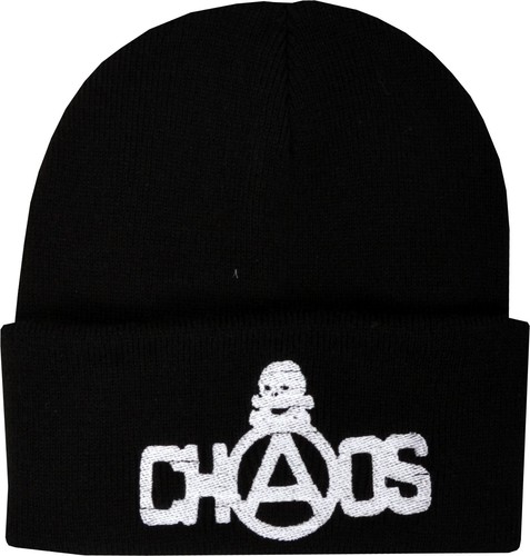 chaos seditionaries embroidered beanie hat winter skull original