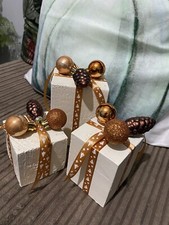 Set Of 3 Reclaimed Wood Presents Christmas Home Decoration Decor Xmas Decs