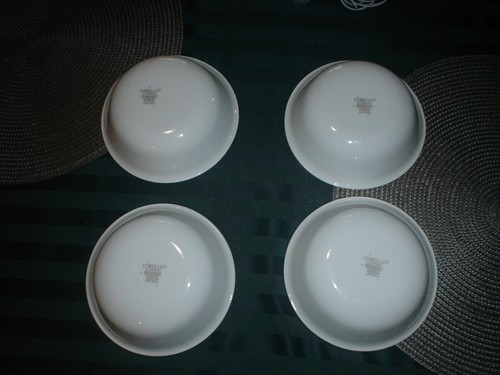 Set of 4 Corelle Country Cottage, White and Green Round Bowls - Picture 2 of 2