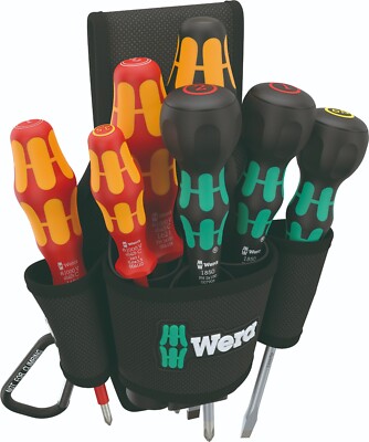Wera 9621 Belt Holster Set 2 Screwdriver Set 8 Pieces 05136033001
