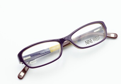 NINE WEST NW5051 500 Eggplant Purple 50-15-135 Frames SMALL Flex Hinges X844