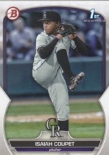 ISAIAH COUPET BOWMAN DRAFT 1ST ROOKIE CARD RC ROCKIES #BDC-37 2023 23