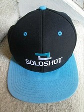 Soloshot Baseball Cap Hat Black and Turquoise The Classics Brand