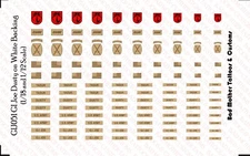 1/18 & 1/12 Scale Custom Waterslide Decals GI Joe Dusty Patches on WHITE BACKING