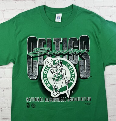 Vintage 1990s Boston Celtics Single Stitch T Shirt NBA Basketball 