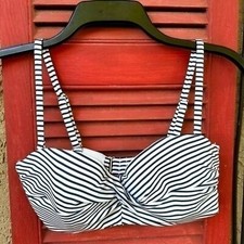 H M striped swim top