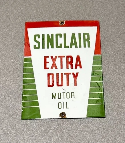 VINTAGE 12” SINCLAIR PORCELAIN SIGN CAR GAS OIL TRUCK