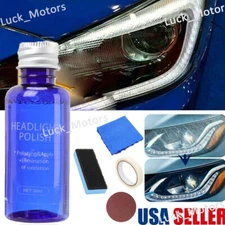1x Car Headlight Lens Restoration Fluid Repair Kit Plastic Light Polish Cleaner