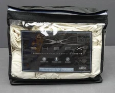 Sheex Performance Ivory ecru California king fitted Sheet + 4 King Pillow Cases