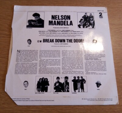 The Special AKA ‎– Nelson Mandela - UK 1984 Two-Tone CHS TT 26