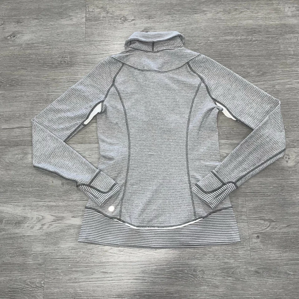 Suéter Pullover Lululemon Para Mujer 8 Think Fast Media Cremallera Cuello Capucha Manga Larga Foto 2 de 4