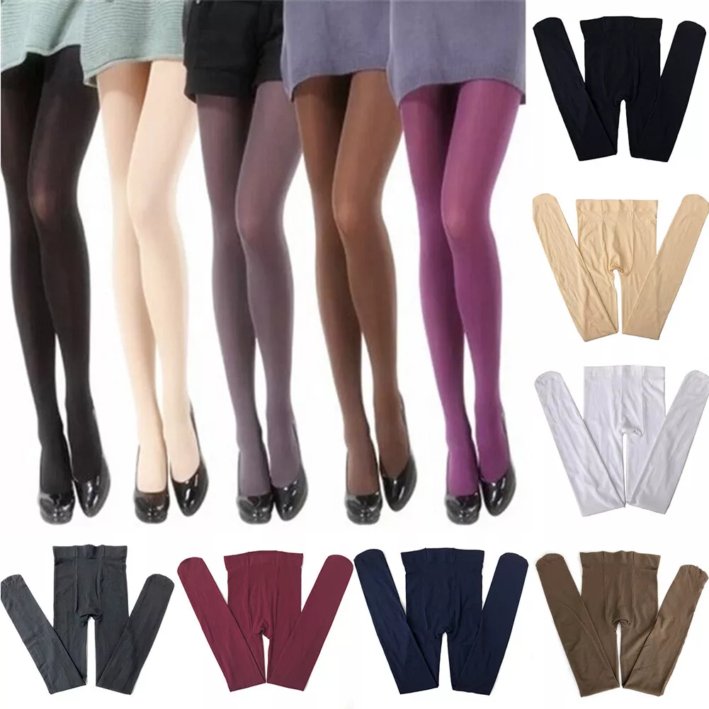 Plus Size OPAQUE COLOR TIGHTS Plain Pantyhose Sexy QUEEN Stretchy  Transparent