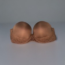 Torrid Bra 42C Brown Push Up Padded Multi-Way Lace Underwire Strapless