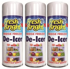 3 x 200ML Fridge Freezer De Icer Spray Defrost Ice Quickly Deicer