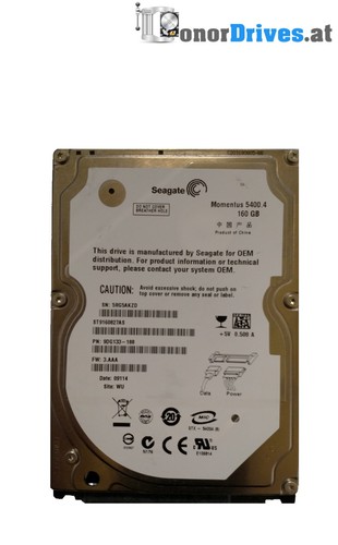 Seagate ST9160827AS- 160GB - SATA - 9DG133-188 - PCB 100484444 Rev. A*