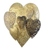 "Wanddekoration \"Herzen\" Wanddekor Metallbild Wandapplikation Wandbild Wanddeko"