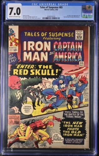 Tales of Suspense 65 CGC 7.0 Jack Kirby Cover 1a App Silver Age. Redskull 1965 - Foto 1 di 2