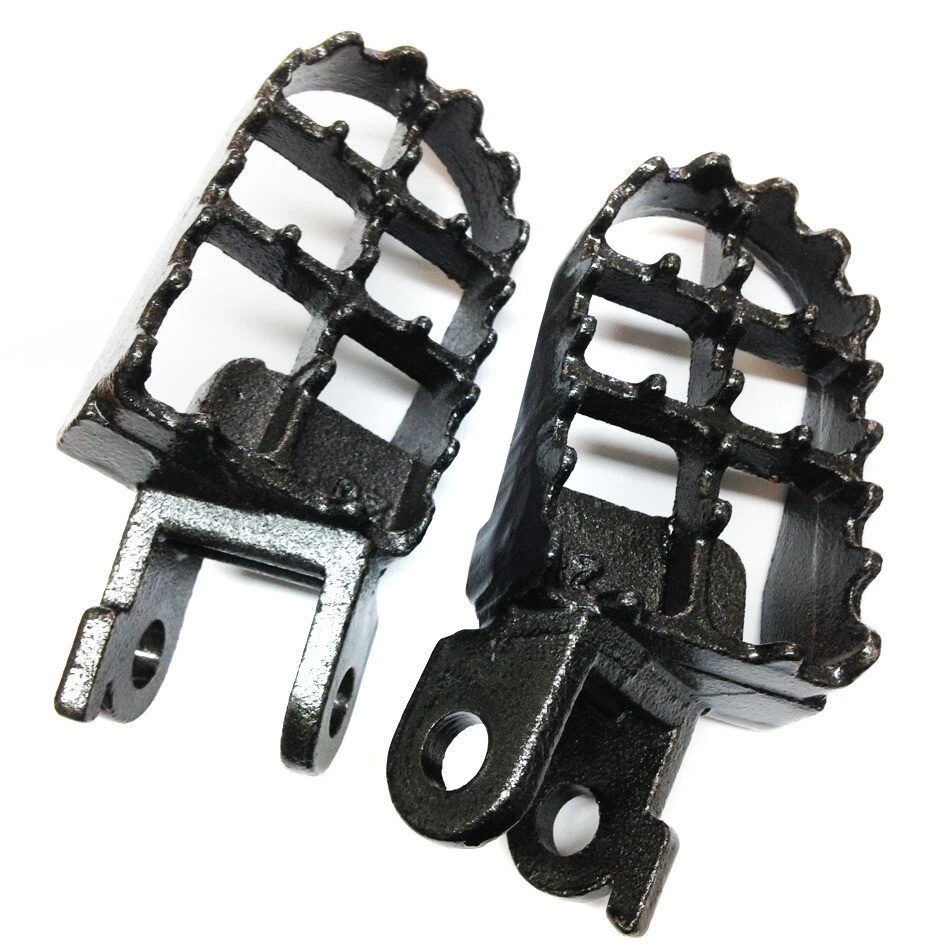 Clavijas de pie de acero gris Motocross MX para Honda XR250L 1991-1996 1988-1995 XR250R Foto 4 de 4