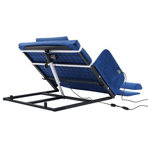 Schienale Letto Ausiliario Sollevabile Elettrico Regolabile Schienale Blu 55W 110V - Foto 4 di 18