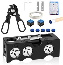 11-in-1 Billiards Pool Cue Tip Shaper, Large and Small Pool Cue Tips Kit, Poo...