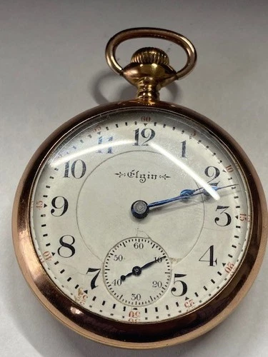 Antique 18s Elgin Father Time 21 Jewel Railroad Pocket Watch