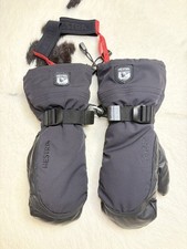Hestra Army Leather Extreme Mitt Mittens Size7 Black Winter Skiing lightly used 
