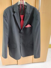 2-tlg. Anzug in SCHWARZ Jungen Konfirmation Kommunion Hochzeit Gr. 158 slim fit