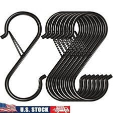 Heavy Duty S Hooks W/ Safety Buckle Indoor Outdoor Hanging 8 Pack Utility Hooks 1.49 per strip