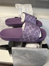 Coach Udele Slide Sandals in Iris purple. Women Size 10.