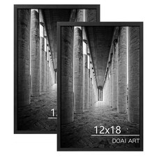 12x18 Frame 2 Pack, Black 12 x 18 Poster Frame for Horizontal or Vertical Wal...