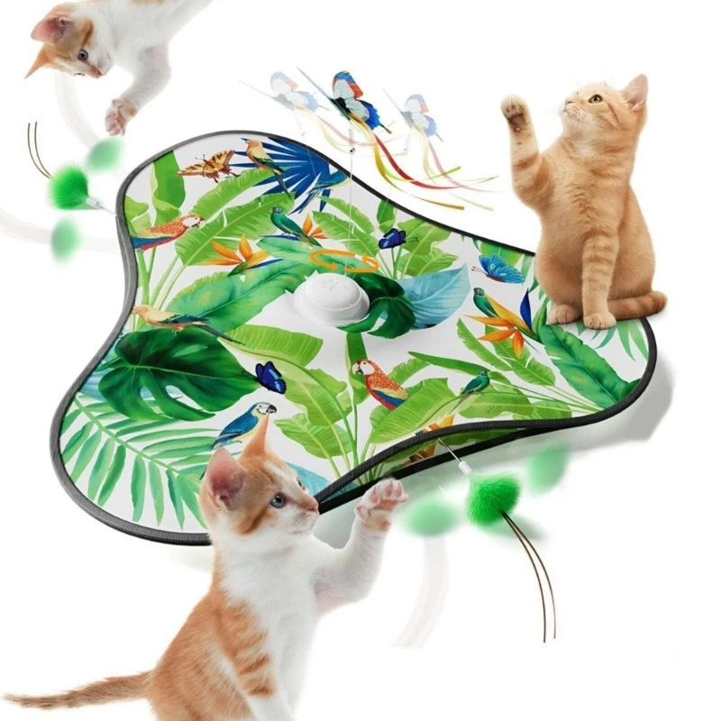 Indoor Durability Oxfords Fabric Cats Hunting Toy Rechargeable Touches Activated