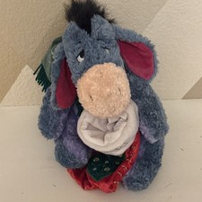 Disney Store Eeyore Stocking Winnie The Pooh 13" Plush Stuffed Christmas 2001