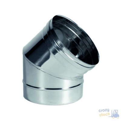 Apros Ellenbogen Edelstahl AISI 316 Stärke mm 0,5 Sektoren 45 Grad cm 12