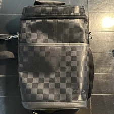 Opux Insulated Wine Cooler Black Checkered Shoulder Strap