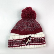 Reebok NHL Arizona Coyotes Red White Marled Pom Knit Beanie Hat Boys 8-20