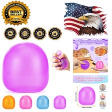 Vibrant Purple Squishy Stress Ball - Effective Sensory Relief for Home Office