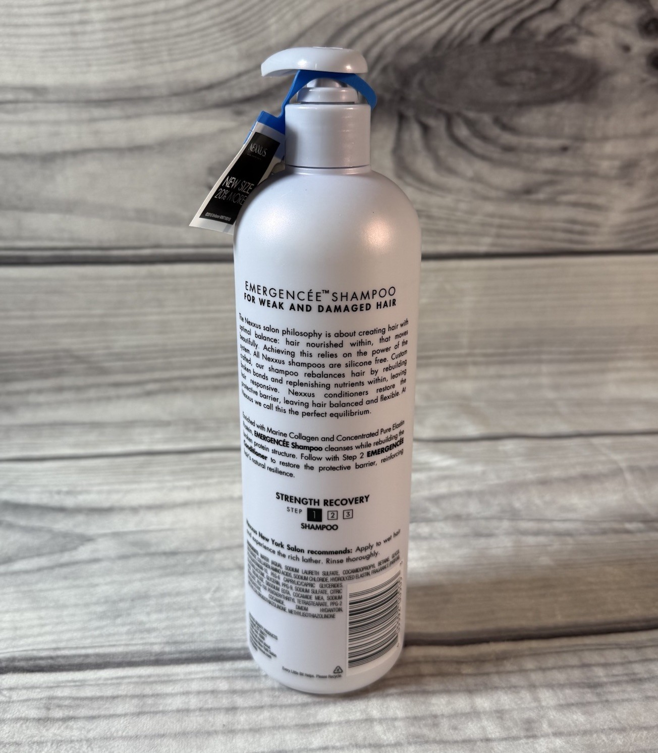 Nexxus Emergencee Reconstructive System Marine Collagen Shampoo 16.5oz Pump