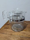 Pyrex Clear Glass Flameware 7759 Coffee Pot 9 Cup Complete Original Vintage