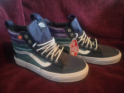 VANS Men's Sk8-Hi MTE 2.0 Dx Dress Blues Patent Leather All Weather Hiking Boots