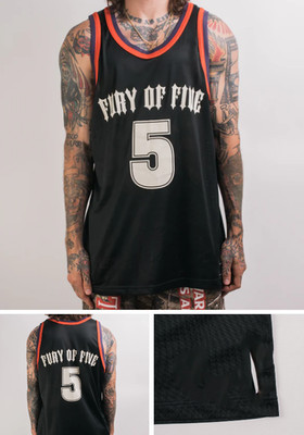 Hot New Fury Of Five Basketball Jersey Black All Size Gifl Unisex 2 side  MIN100