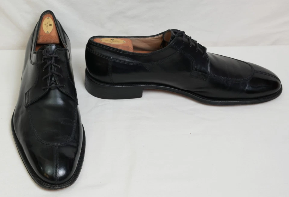 Salvatore Ferragamo Mens Black Split Toe Oxford Shoes 13 D Retail $1450 Italy - Image 3 of 4