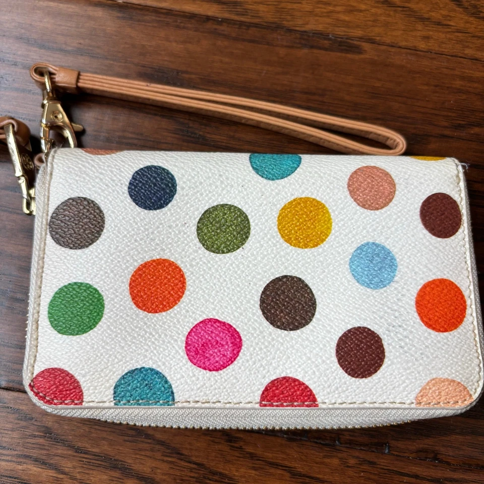 Muñequera Tory Burch Robinson POLKA DOTS blanca Foto 3 de 4