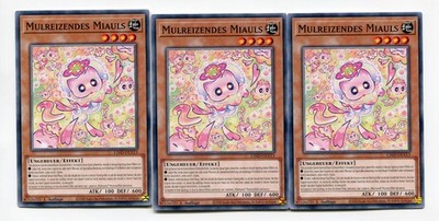 Yu-Gi-Oh! Mulreizendes Miauls Common Playset (3 Stück) Set 287